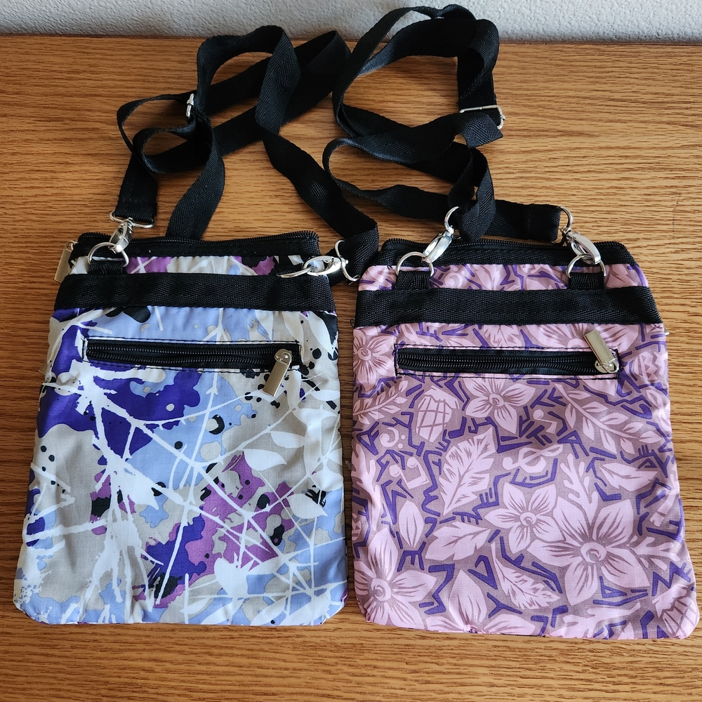 Nicole Floral Crossbody Bags - Lavender and Lilac - Picture 2 of 5